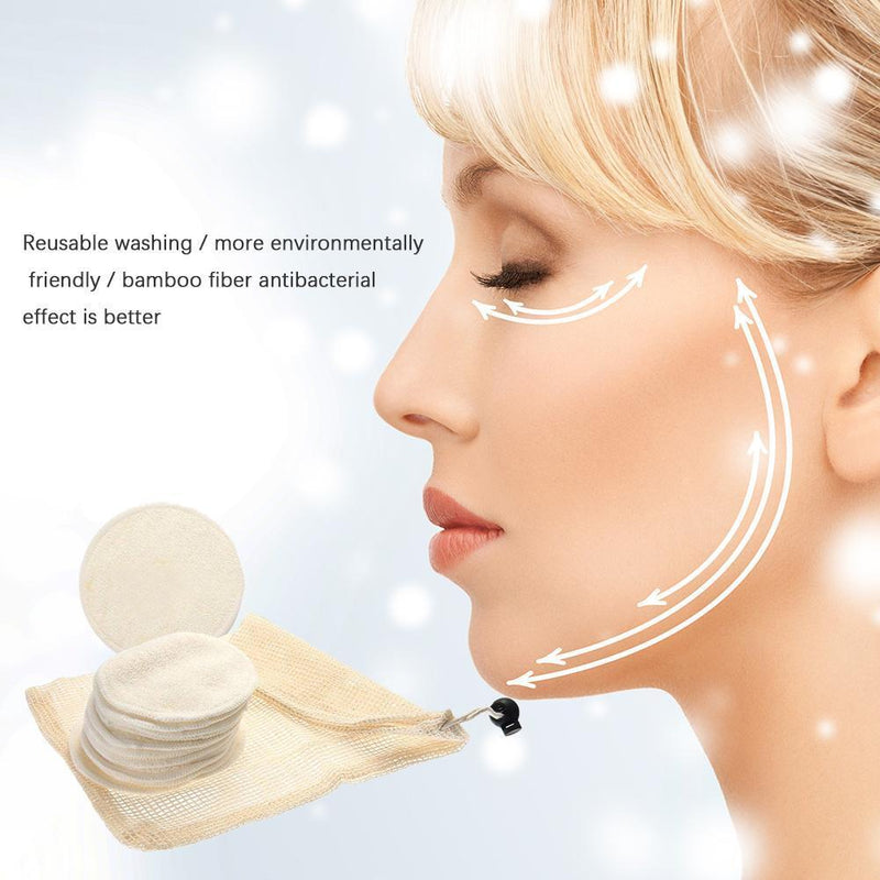 12pcs/set Bamboo Fiber Makeup Fabrics Reusable Makeup Kit for Facial Cleansing