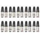 10 Pairs XLR Adapter 3-Pin Male and Female MIC Female Microphone Audio Cable St