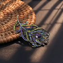 Crystal Boho Enamel Pins Peacock Brooches Animal Bird Pins Wedding Accessories