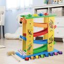 Wooden Children Interesting Three-in-one Track Car Glider Inertia Puzzle To