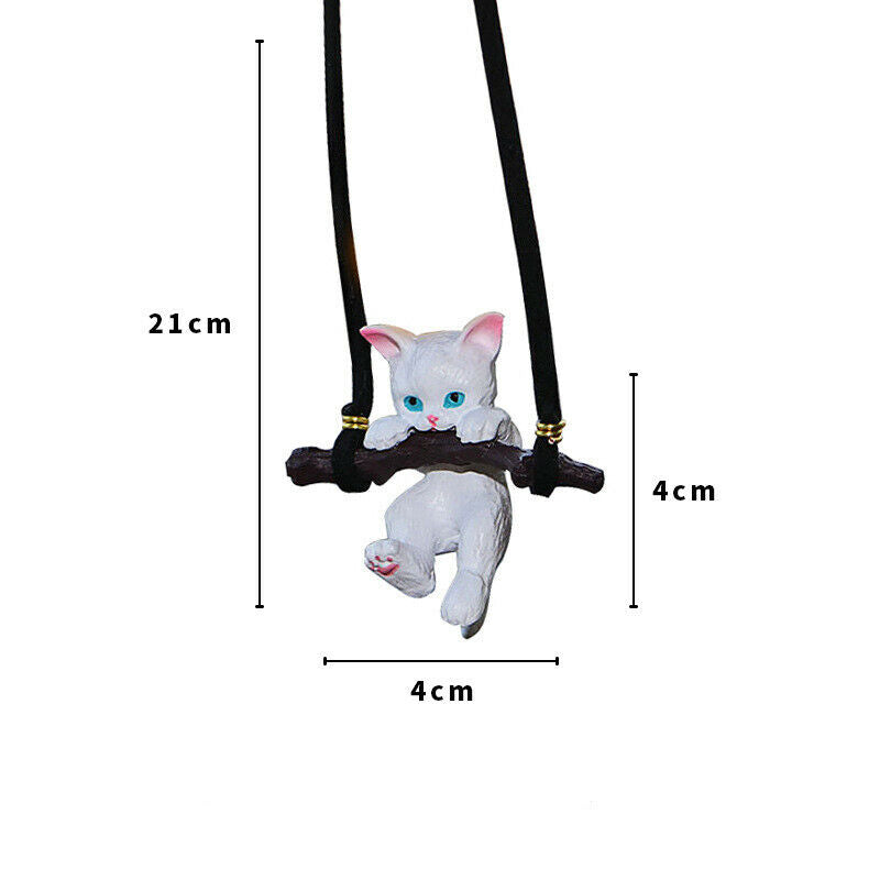 Car Pendant Creative Cute Branch Cat Rearview Mirror Car Interior Decoration