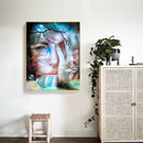 Waterfall Girl Oil Paint By Numbers Kits Canvas Picture Wall Art DIY Craft Color