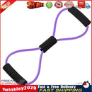 8 Word Rubber Yoga Fitness Chest Expander Rope Workout Equipment (Purple) Newly