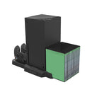 For Xbox Series S X Stand Controller Charger w/ 2 Fans 3 USB Ports 11 Game Slots