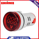 RLFS 220V AC Round LED Digital Display Voltage Meter Ammeter Monitor