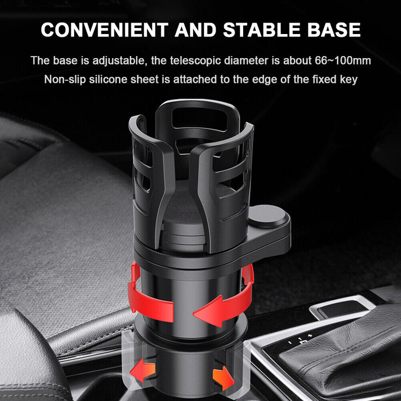 Shunwei Car Dual Cup Holder Adjustable Phone Bracket Drink Bottle Storage Newly