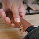 Durable PU Leather Frying Pan Handle Grip Protective Cover Kitchen Cooking To