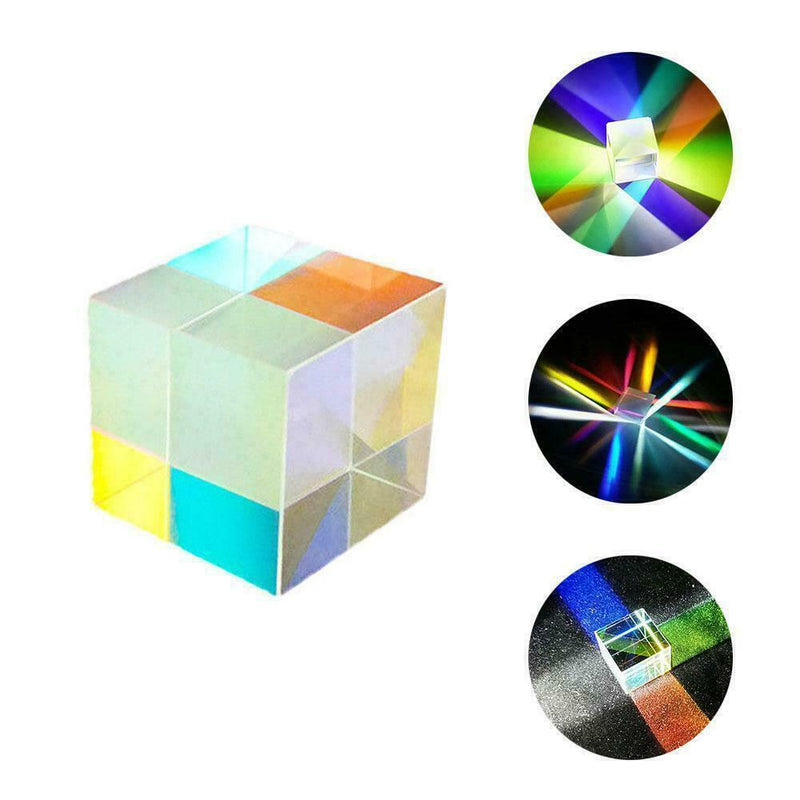 1x Unique Optical Glass Cubes RGB Combiner Splitter Rendering Gifts Color I6G2