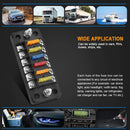 Light Marine Boat Block Fuse Box Plastic Cover Blade Fuse Holder Car Accessory