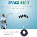 120pcs Rubber Fishing Space Bean Bobber Black Green Random (Round Head M) Newly