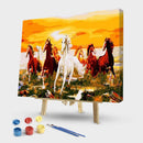 Digital Oil Painting By Numbers Kits Horse DIY Hanging Decor Room Wall Canvas