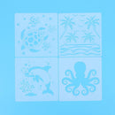 Home Decor Sea Animal Painting Hollow Template 6x6Inch Ocean Creatures Stencil