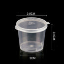 100x/Set Small Plastic Sauce Cups Food Storage Containers Clear +-Lids B hot.