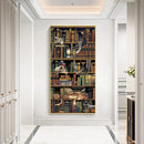 Frameless Oil Paint By Numbers DIY Bookshelf Cat Picture Craft Kit for Home