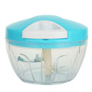 Manual Fruit Vegetable Shredder Garlic Cutter Food Grinder Crusher (Blue)