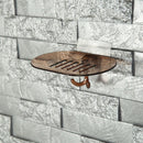 Punch-free Soap Box Drain Dish Bathroom Wall Hanging Storage Rack (Coffee) Newly