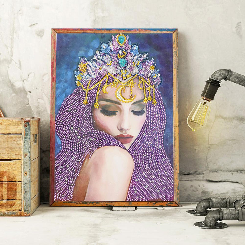 5D DIY Special Shaped Diamond Painting Beauty Cross Stitch Mosaic Kit Decor