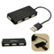 Black USB 2.0 Hi-Speed 4-Ports Splitter Hub For PC Speed High K4N4