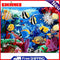 Painting By Numbers DIY Ocean Fish Canvas Oil Wall Art Picture Ornaments Kit