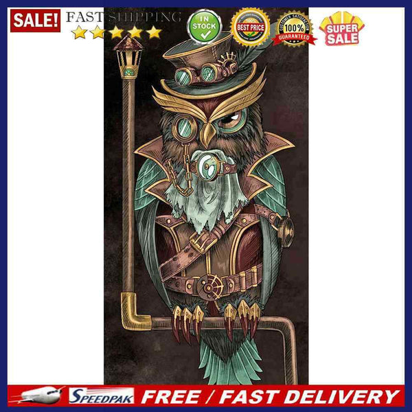5D DIY Owl Diamond Painting Full Round Drill Rhinestone Home Decoration Craft