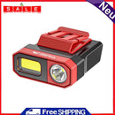 COB LED Sensor Headlamp Waterproof Headlight Clip - on Cap Torch Light (Red)