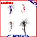 4pcs/Set Fishing Bait Feather Insect Shaped Metal Artificial Wobblers Wobble m