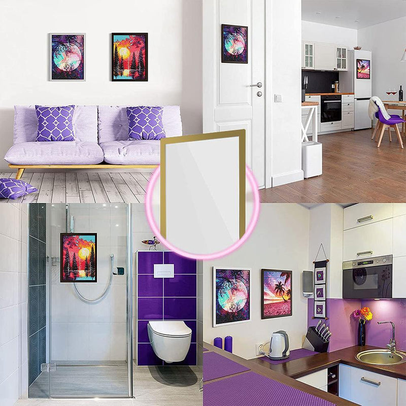 Diamond Painting Magnetic Frame for Art Photo Self-Adhesive (Red Glossy)