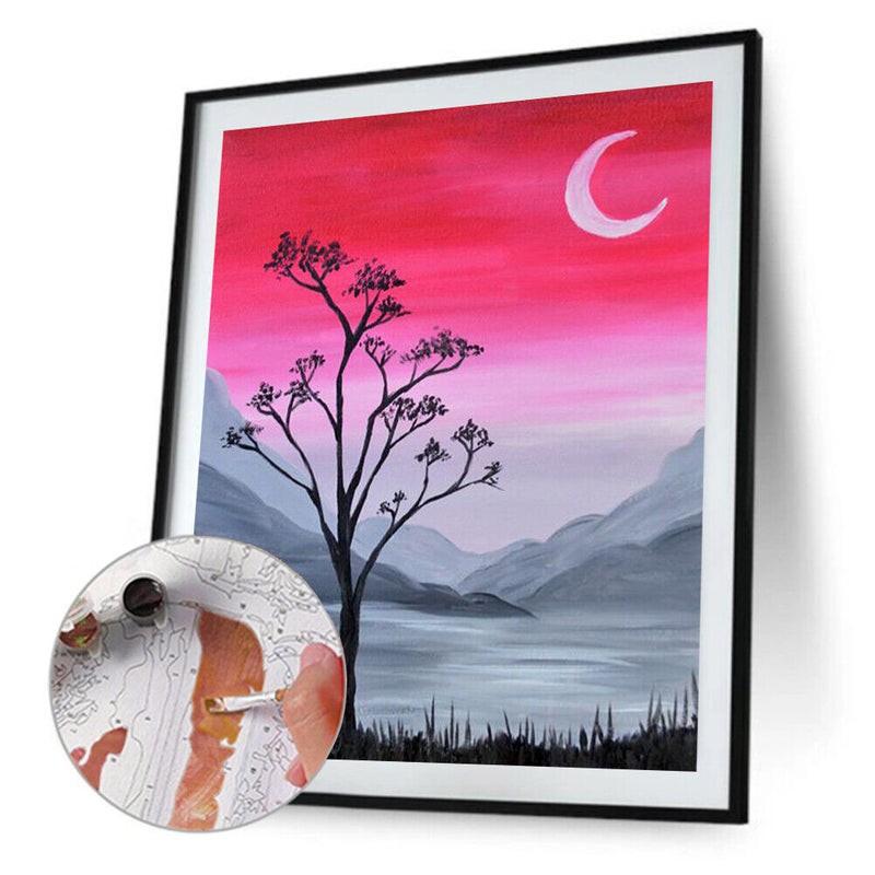 Canvas Pictures Hand Painted Scenery Kit DIY Paint By Numbers Kit Oil Ornamen
