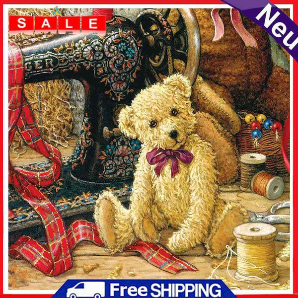 Bear Full Round Drill 5D Mosaic Diamond Painting Picture of Rhinestone Cartoon