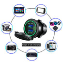 12-24V Quick Charge QC 3.0 Dual USB Car Charger Socket with Wires (Green)