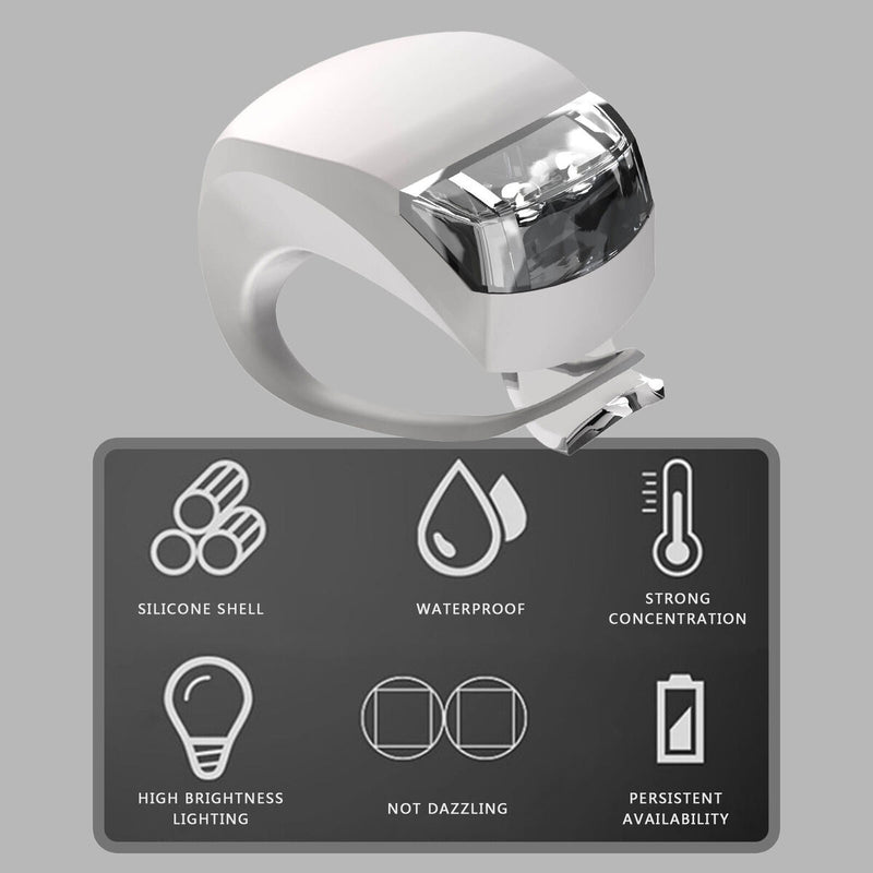 Bicycle Light - Silicone LED Bike Headlight and Taillight Waterproof Bike L