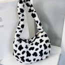 Large Capacity Fluffy Plush Shoulder Bags Crossbody Handbags Messenger Bag