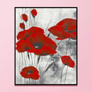 Full Cross Stitch 11CT Red Flower Stamped Embroidery DIY Needlework Kits Newly