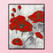 Full Cross Stitch 11CT Red Flower Stamped Embroidery DIY Needlework Kits Newly