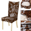 Removable Conjoined Stretchy Floral Home Stool Chair Seat Cover (3