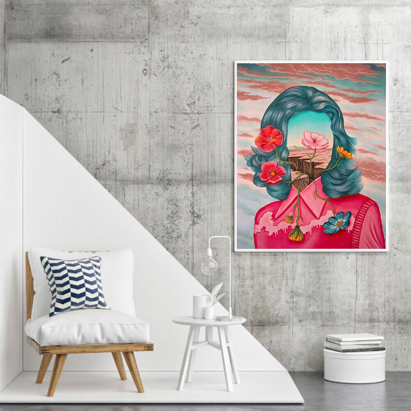 Flower Personification Oil Paint By Numbers Kit DIY Acrylic Painting on Canvas