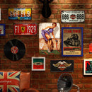 Home Weatherproof Retro Chic Sexy Beauty Sign Iron Painting Drawing (A)