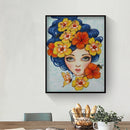 Big Eye Girl DIY Mosaic Rhinestone Picture Full Round Drill Diamond Paintin
