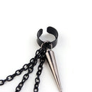 Jewelry Gothic Hip Hop Long Tassel Drop Ear Stud Ear Clip Rivet Punk Earrings