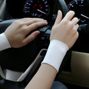 Elastic Wristband Summer Ice Silk Sport Cycling Wrist Brace (White 8cm) Newly