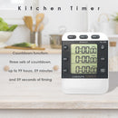 Square 3-way Kitchen Timer Countdown Cooking Alarm Temporizador Home Supply
