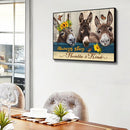 Three Donkeys Acrylic Drawing DIY Oil Paint by Numbers Hand Painted Home Decor