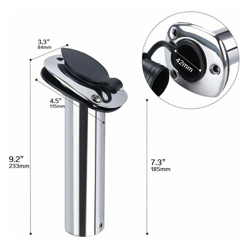 Yacht Fishing Rod Socket 30 Degree Lock Yacht Pole Rack Detachable for All