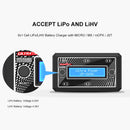 Ultra Power UP-S6AC LCD Digital 6x4.35W AC DC Battery Charger for 1S LiPO LiHV