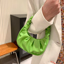 Fashion Cloud Pleated Shoulder Bag PU Leather Summer Underarm Purse Handbag