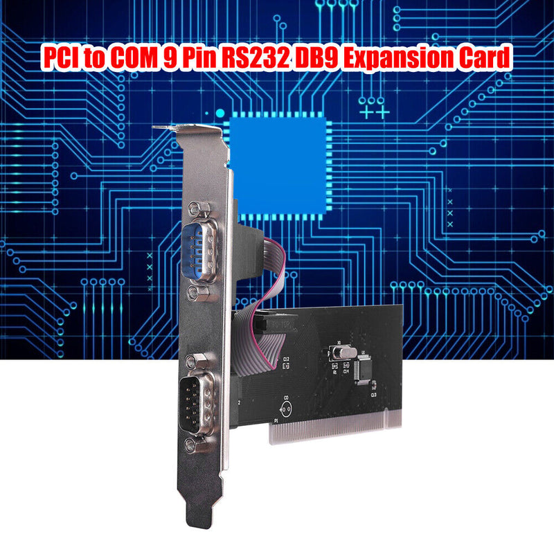 PCI Serial Port Card PCI to COM 9 Pin RS232 DB9 Desktop Expansion Cards Newly