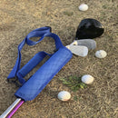 Golf Club Carrier Bag Nylon Carry Driving Range Travel Shoulder Bag (Blue) Newly