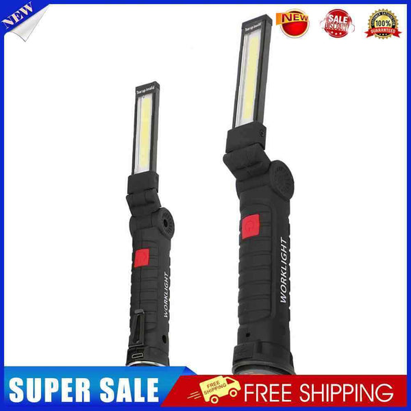 COB LED Flashlight Rechargeable Work Camping Folding Night Light (2pcs)