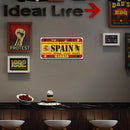 Spain Flag Retro Metal Plate Tin Sign Plaque Poster for Bar Club Decor (B) Newly