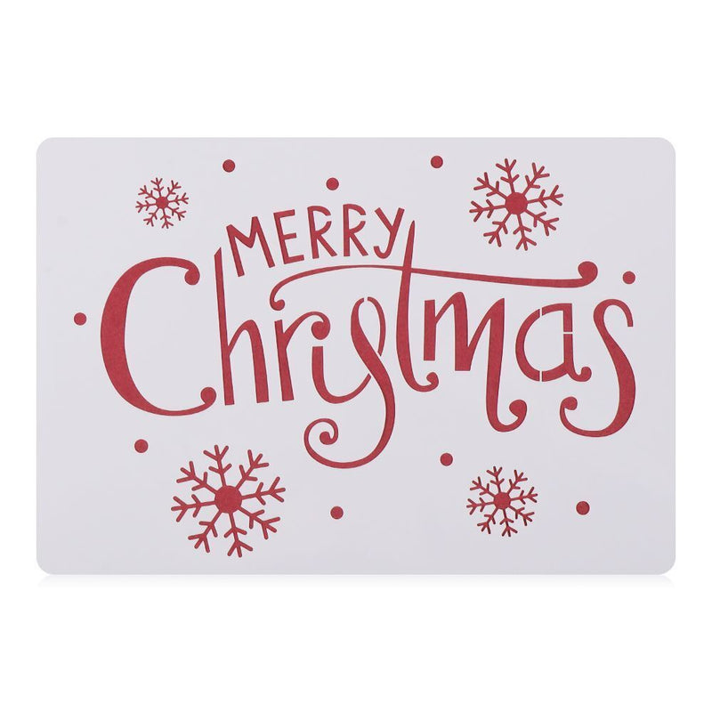Embossing Layering Stencils Merry Christmas Scrapbooking Painting Template